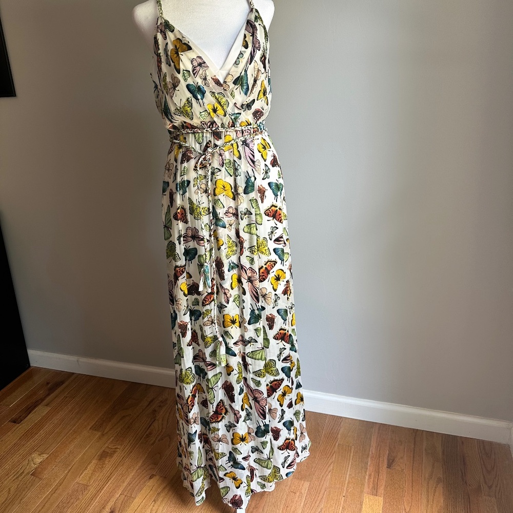 Alice + Olivia Samantha Butterfly Braided-Strap Maxi Dress